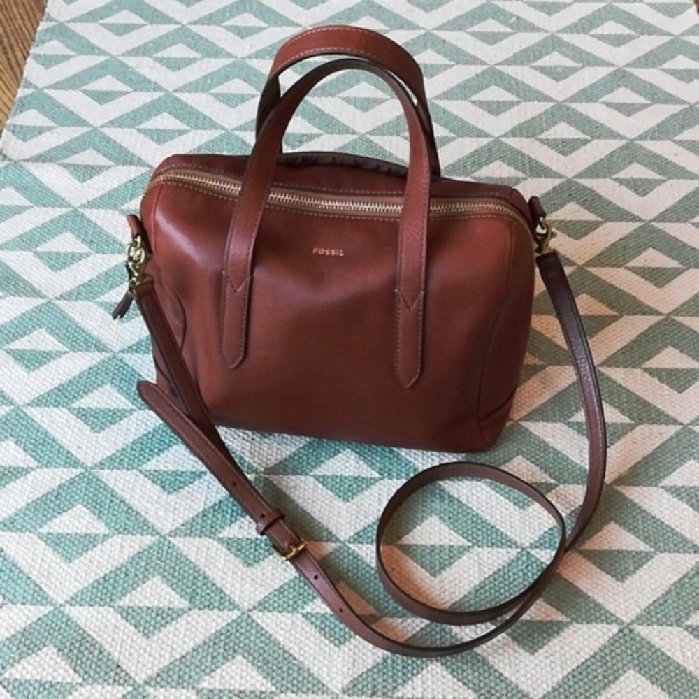 Fossil Sydney Medium Brown Satchel